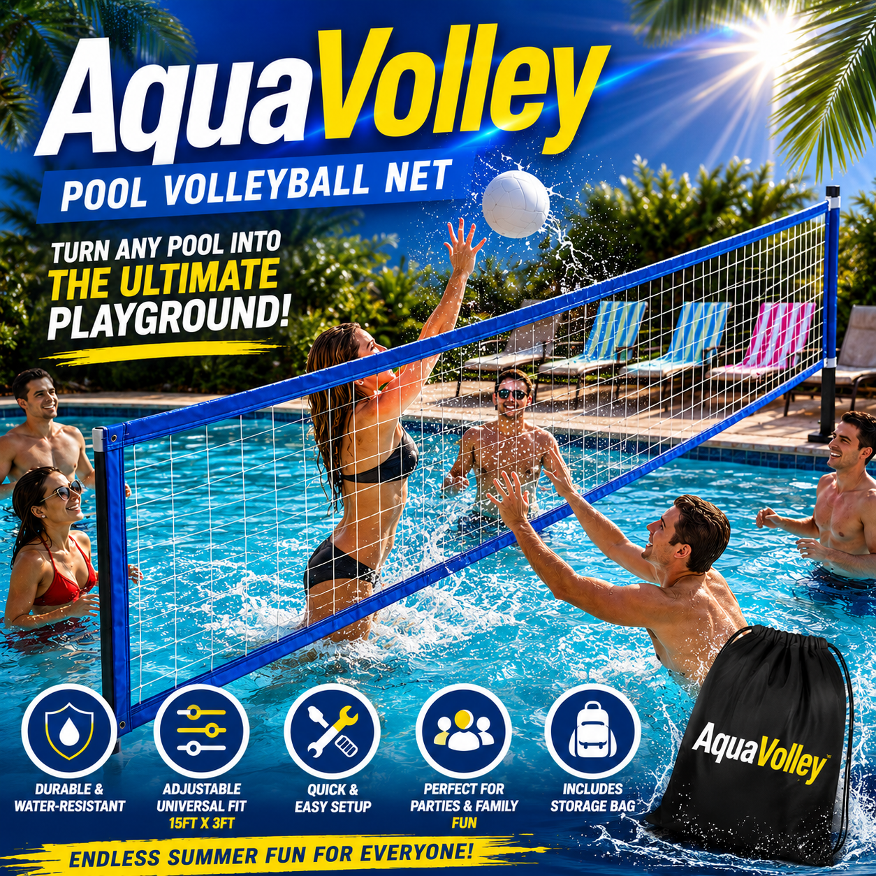 AquaVolley™ Pool Volleyball Net