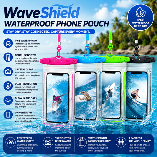 WaveShield™ Waterproof Phone Pouch 4 Set