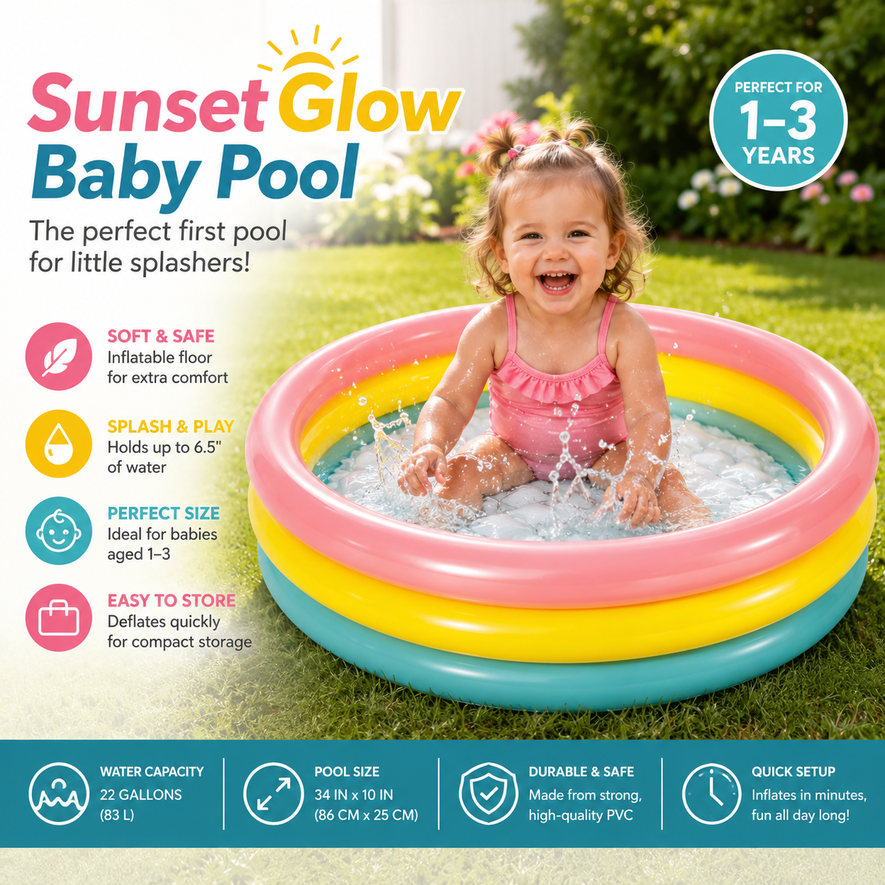 Sunset Glow Baby Pool 